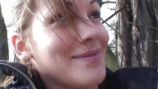 A sweet German teen pleasing a old cock in the woods