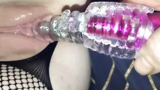 British wife sucks cock she then cums all over her vibrator