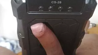 Putting my penis in the microphone holder of my speaker