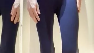 TRYING ON & BUYING XS CHEAP LEGGINGS IN CHANGING ROOM IN SUPERMARKET AISLE