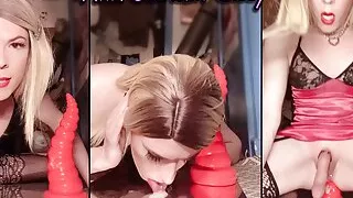 Sissygasm Cumshot - Jessica Bloom Vs The Horn Dildo