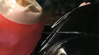 Long breathplay with electric stimulation wearing 2 catsuits and 2 corsets high quality