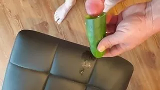 Fucking a cucumber