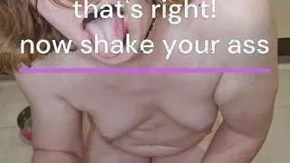 bambichrista the pet bitch drinks water and goes for a short walk in the building