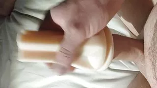 Straight guy in short jerk off with masturbator 15