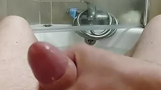 Creamy precum close up Cumshot big cock