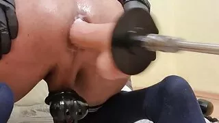 Pakistani Bitch Ordered secretely Oversized Dildo and then gets her Asshole completely Ripped Apart