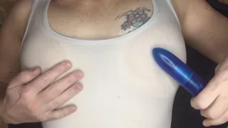 Myra Soaks Her Tee With Piss And Plays With Her Nipples. Custom Asmr
