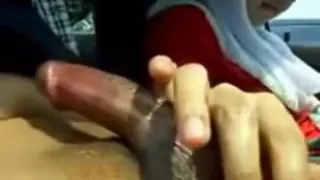 Malay Hijab Girl Giving A Handjob