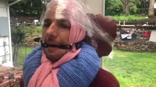 Sweater Saran Wrap Mummified 3 Layers Turtleneck