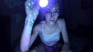 Blacklight Space Pussy - Striptease And Masturbation