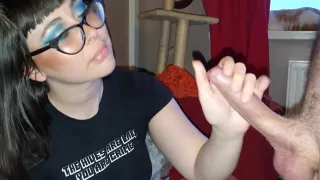 Reach Around Handjob Ends In Facial For Girlfriend