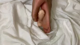 Black Feet With Dildo While Vibrating Clit