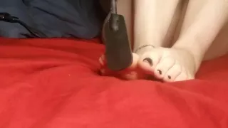 Goth Girl, Bare Feet, Painted Black Toes Nails