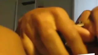 Black Girl Fingers Her Pussy With Panties On