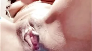 Rub my clits with my pink dildo