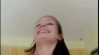 Sweet brunette Casting POV and Blowjob closeup