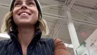 Public cumming in grocery store with Lush remote controlled vibrator