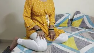 Saara akka seducing innocent boy hot TAMIL sex pussy licking hard fucking in Hindi audio Indian xxx Indian aunty sex