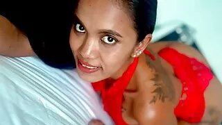 Foot worship pussy teasing doggy creampie