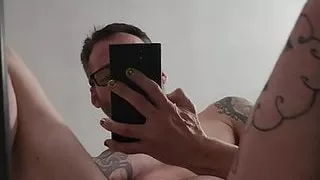 Fucking my reflection in the mirror