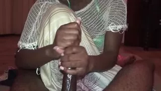 Handjob cumshot ruined by a phone call