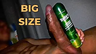 GUY CUMS comparing his BIG COCK to a spray Video from 2016