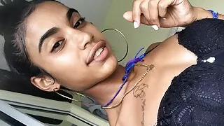 Mama Rica pulls her vagina sideways in her black boxer shorts