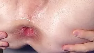 Young boy fucking his tight ass with a huge dildo