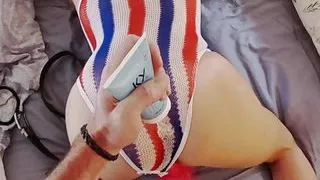 Submissive girlfriend played with like a little sex doll