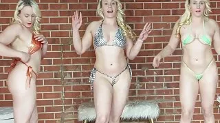 Stripper micro bikini try on haul with Michellexm