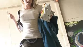 Hot Babe Shawna Lenee Slides Her Pussy Down On A Massive