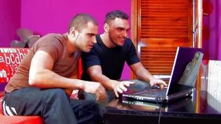 An outstanding German slut getting smashed by two thick rod's