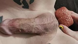 I love the fill of the veins on my life like dildo going in and out of my ass!