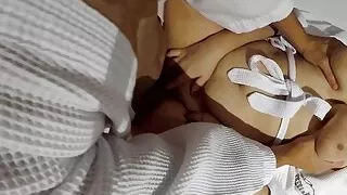 teen getting her pussy fucked in hardcore sex until cum, she moaned a lot