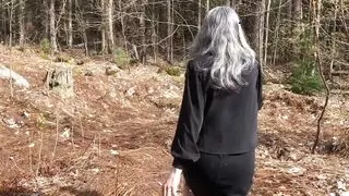 Sub Sarah Ordered to Masturbate in the Woods