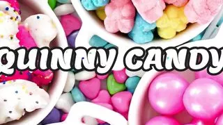 Sissy plays with huge glass toy!