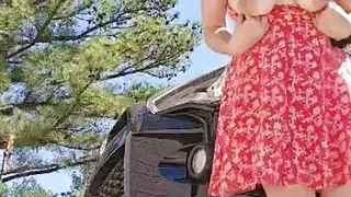 Playing with my horny pussy in the back of my car - Mama_Foxx94