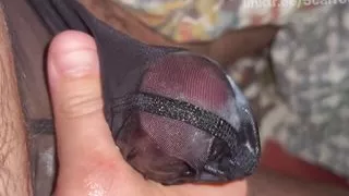 New mesh thong oh so right - small Soft cock to hard to cumming to soft