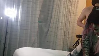 Gothic Trans Woman Fucked