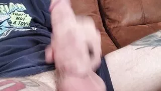 Stroking out another one, dripping cum