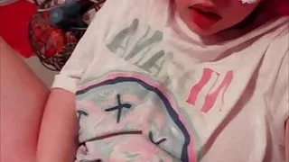 Softcore angel girl plays with her pussy