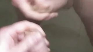 Cumming on my parents new mirror