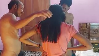 Sexy girl  fucked hard by her two boyfriend's fuck very well. Manik Mia, md hanif pk, popy khatun