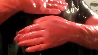 Hubert Kate dressing in full latex before going to sleep