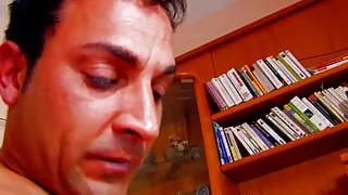 Good looking German brunette loves a hard cock deep inside her ass