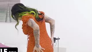 Tattooed Sex Goddess Xwife Karen Welcomes The President Of The Neighborhood's Committee Home - MYLF