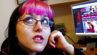 Dyed Haired Teen Poked Hard From Ass