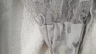 Massive cumshot on panties