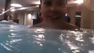 REAL GIRL in SPA gives crazy underwater handjob to horny FOREIGNER